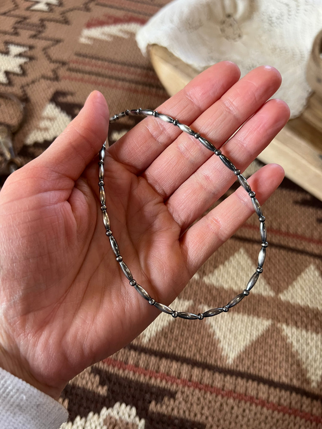 Mini Torpedo Pearls Necklace 14-16”