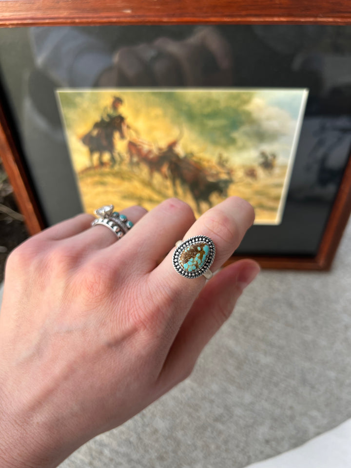 Number 8 Turquoise Ring