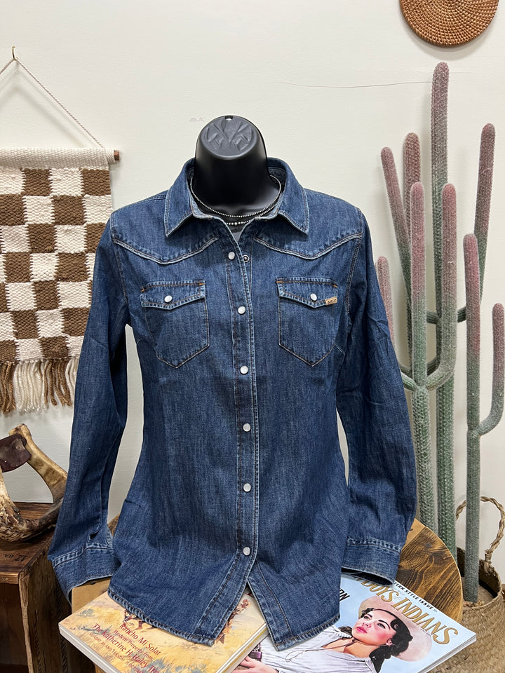 Ariat: Denim Button-Up{LARGE LEFT ONLY}