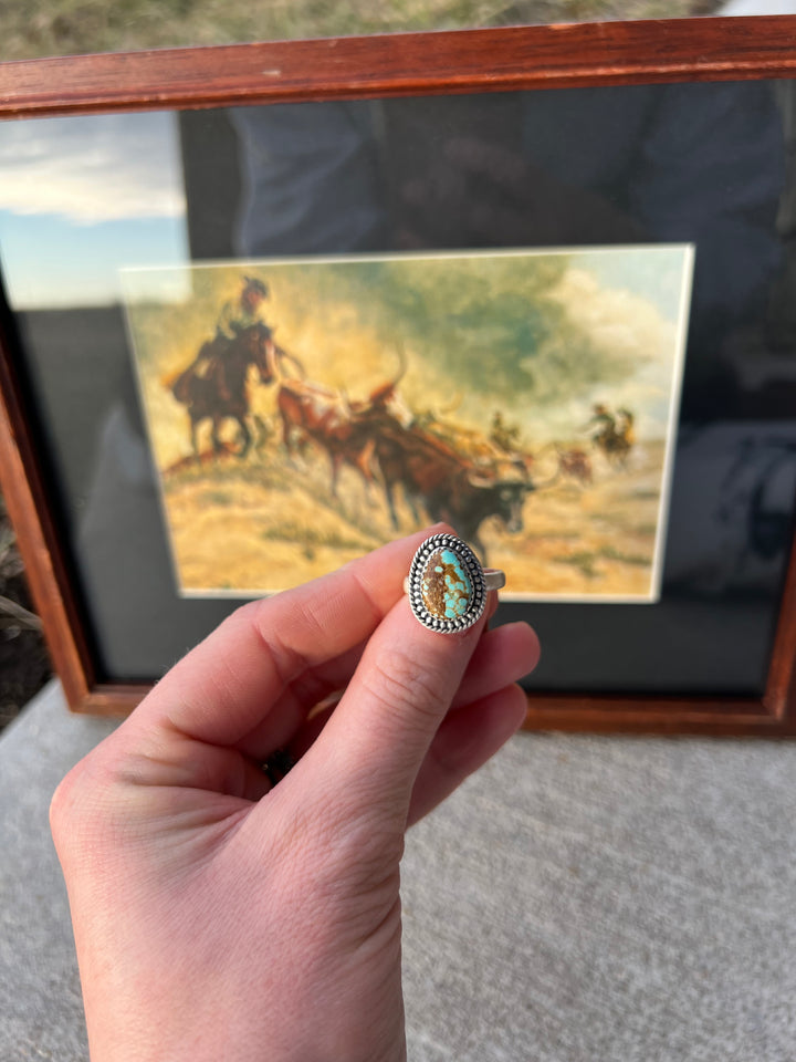 Number 8 Turquoise Ring