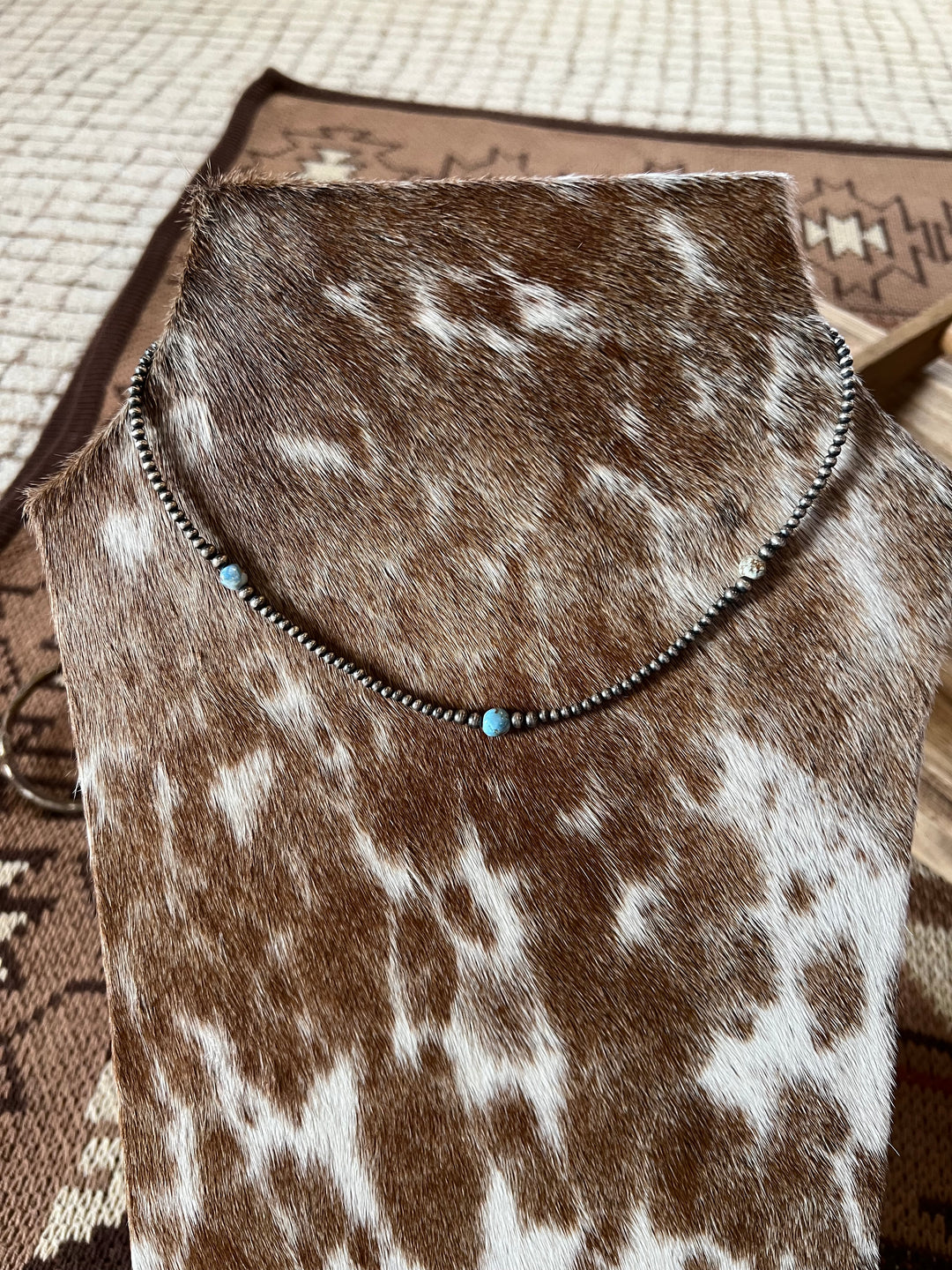 Golden Hills & 3mm Sterling Silver Pearls Necklace