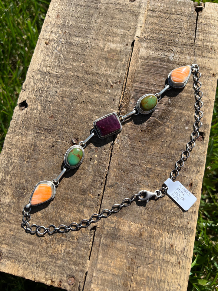 Multi Stone Choker