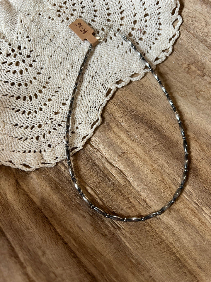 Mini Torpedo Pearls Necklace 14-16”