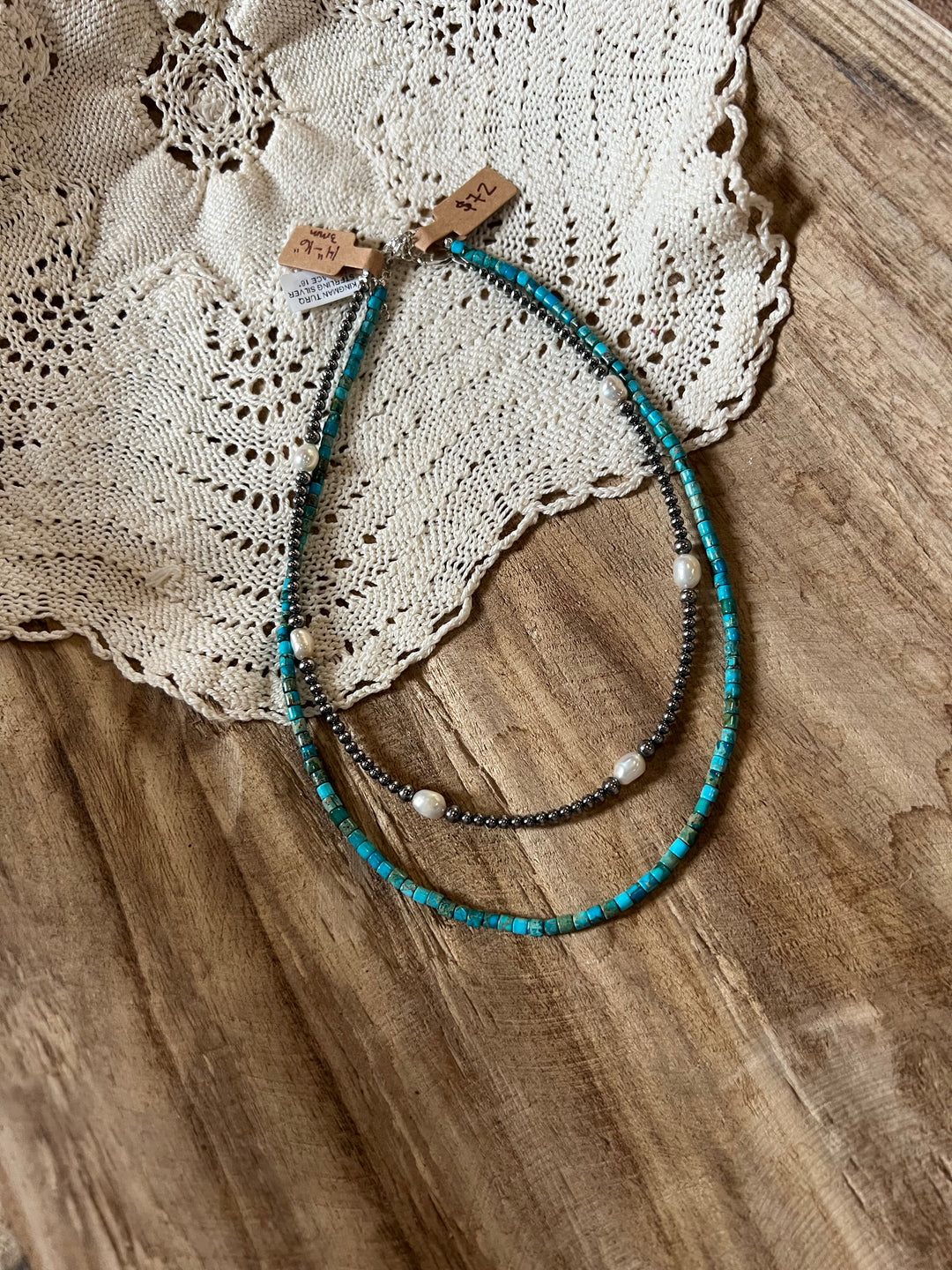 Fresh Water Pearl & 3mm Pearl Necklace