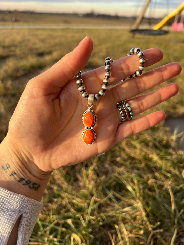 Orange Spiny Oyster Pendant