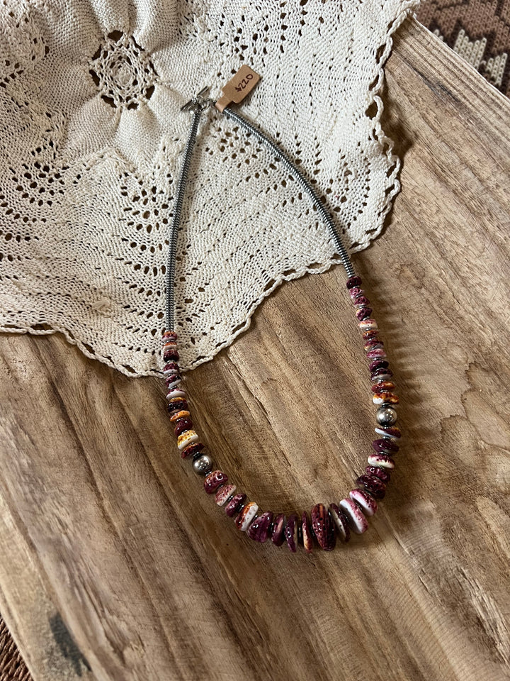 Purple Spiny Statement Necklace