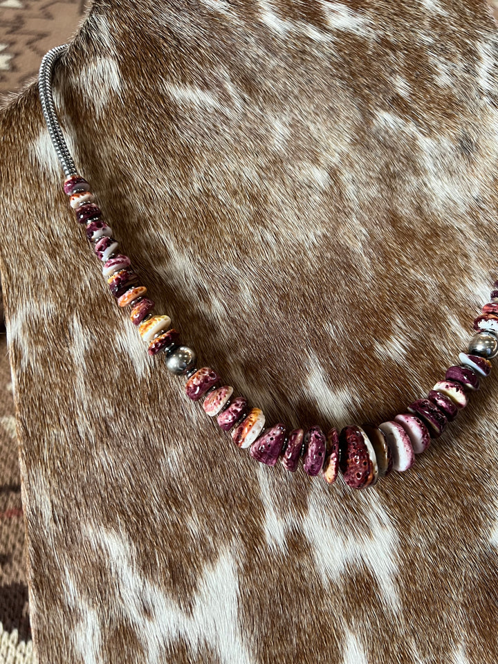 Purple Spiny Statement Necklace