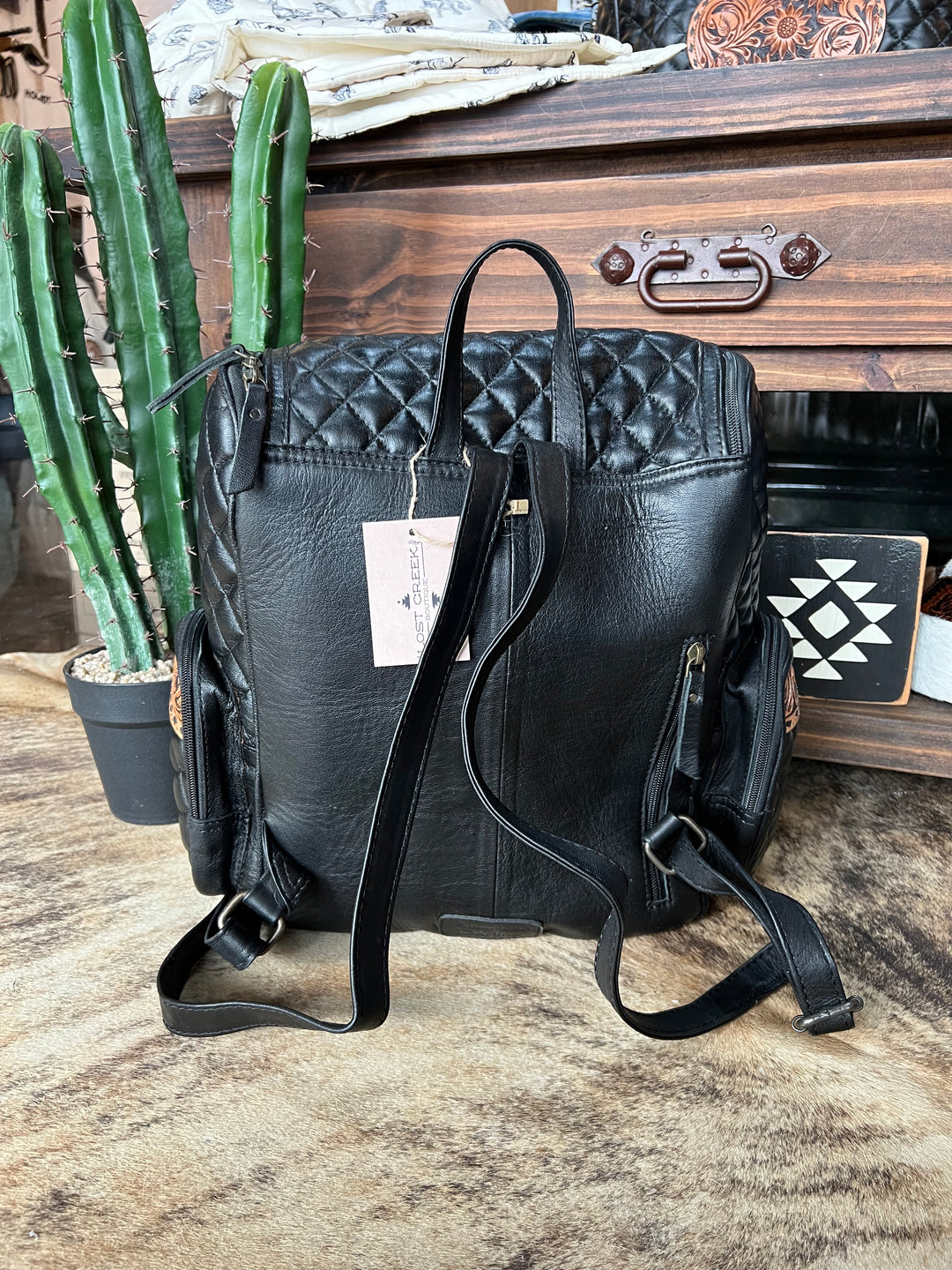 Black Out Quilted Backpack