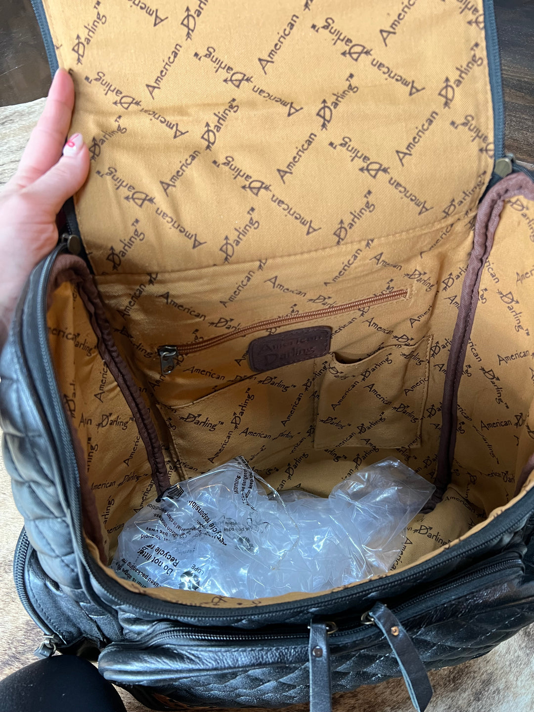 Black Out Quilted Backpack