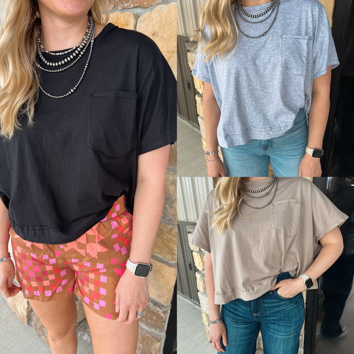 Basic Oversized Tee{3 Colors}