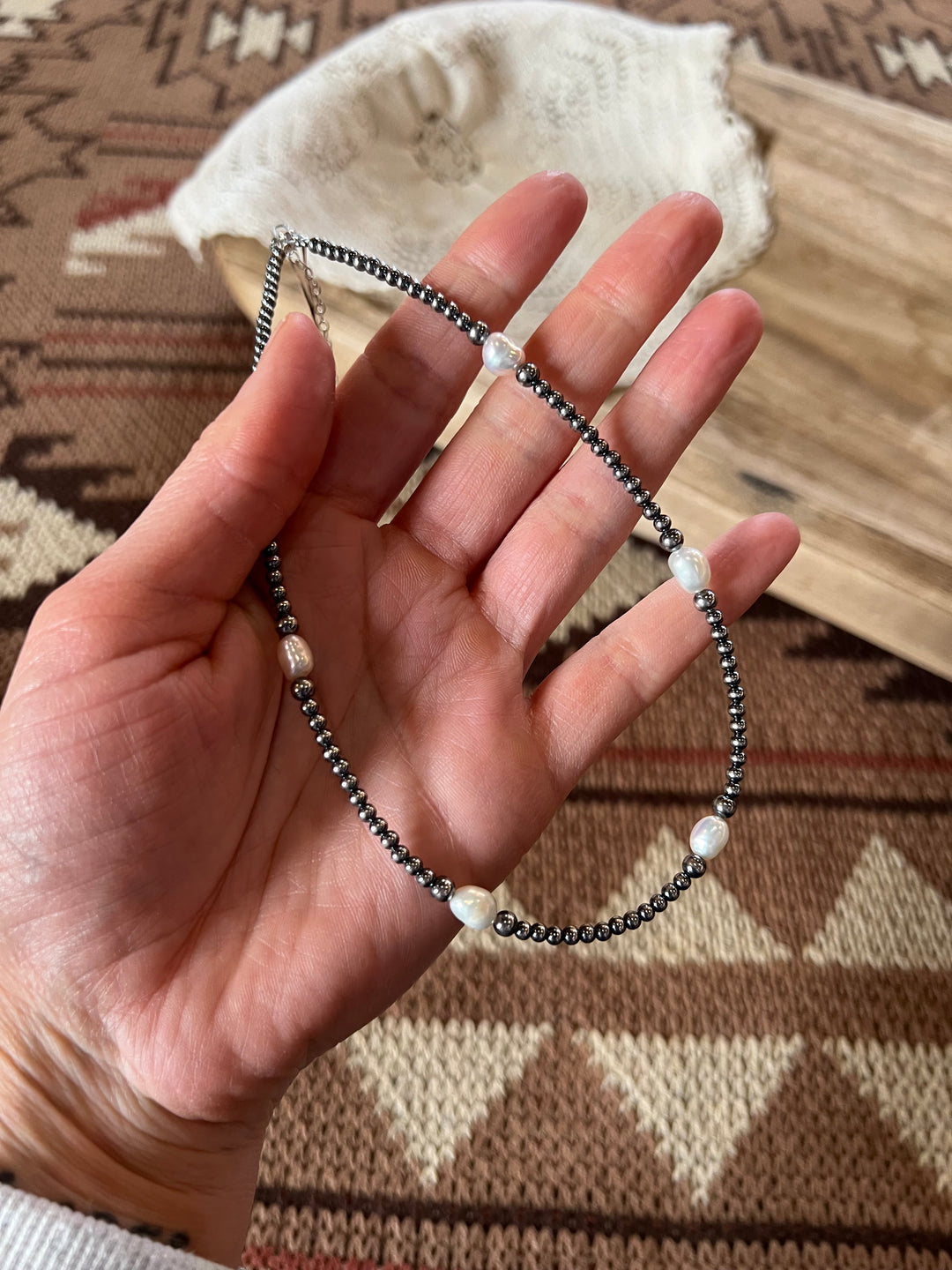 Fresh Water Pearl & 3mm Pearl Necklace