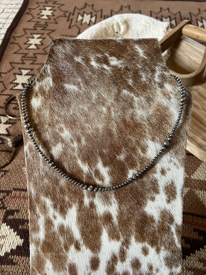 Graduated Sterling Silver Pearl Necklace-22”