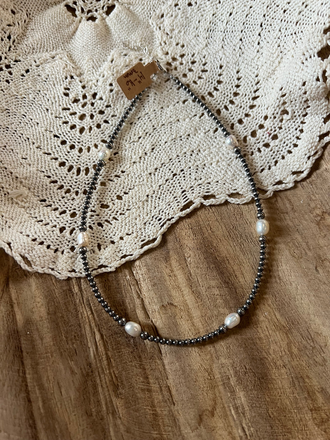 Fresh Water Pearl & 3mm Pearl Necklace