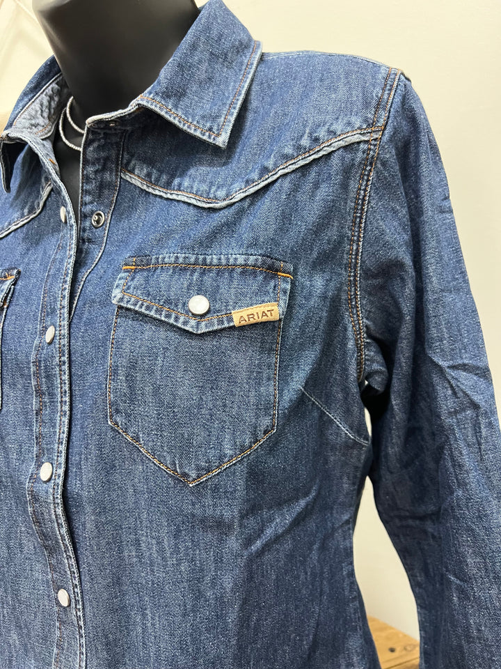 Ariat: Denim Button-Up{LARGE LEFT ONLY}