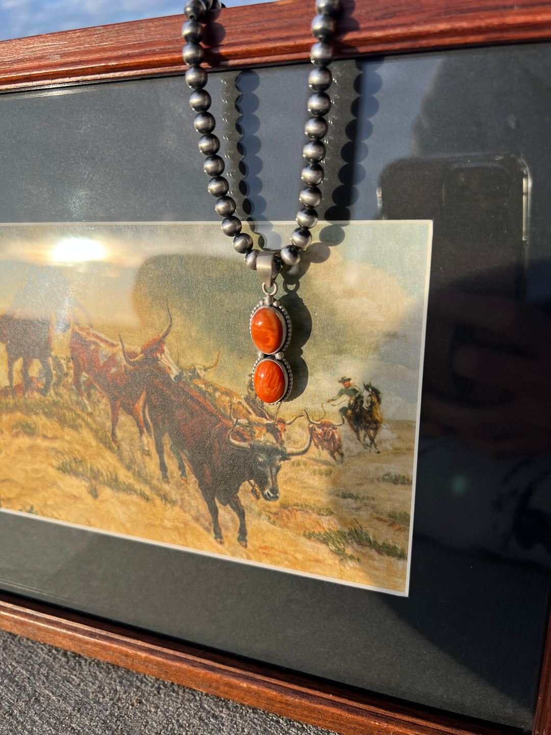 Orange Spiny Oyster Pendant