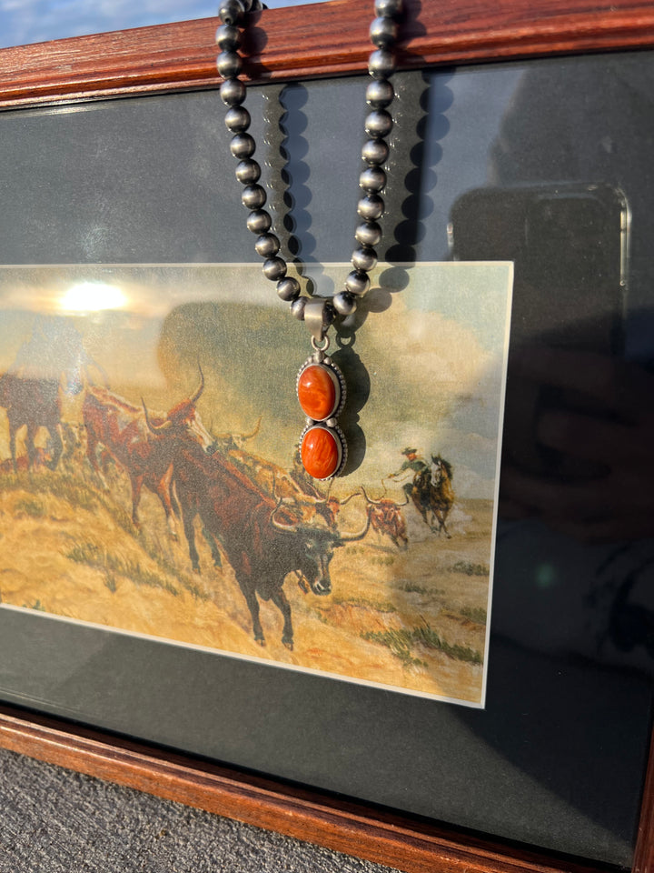 Orange Spiny Oyster Pendant