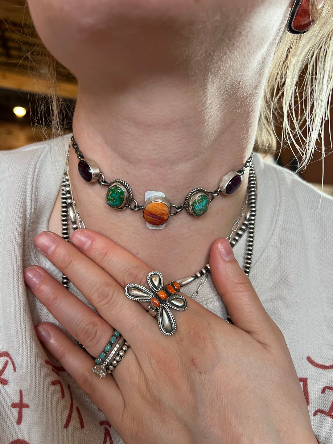 Multi Stone Choker