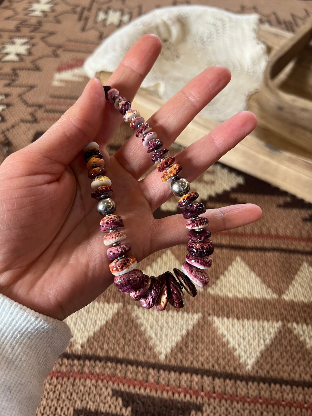 Purple Spiny Statement Necklace