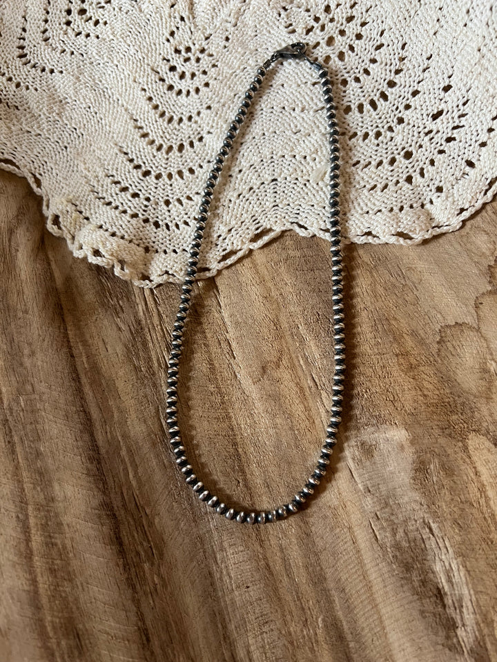4mm Sterling Silver Pearls-16”