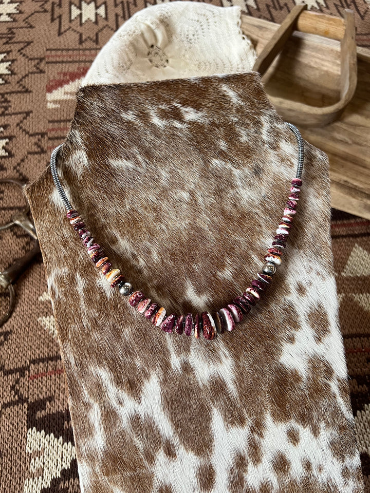 Purple Spiny Statement Necklace
