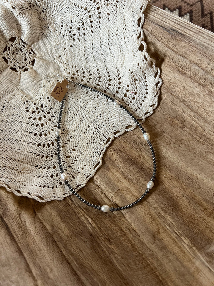 Fresh Water Pearl & 3mm Pearl Necklace