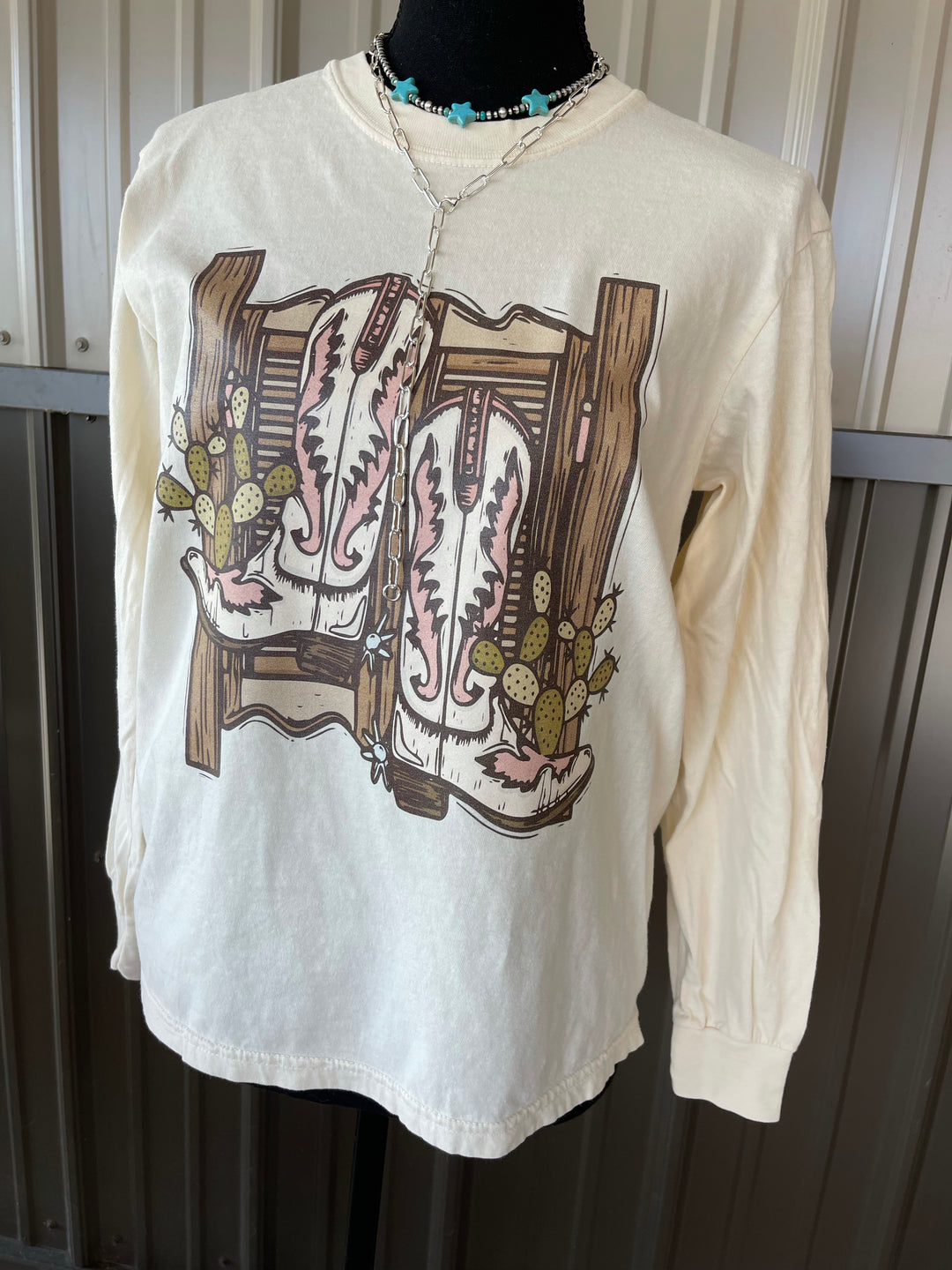 The Boots & Spurs Saloon Long Sleeve Tee